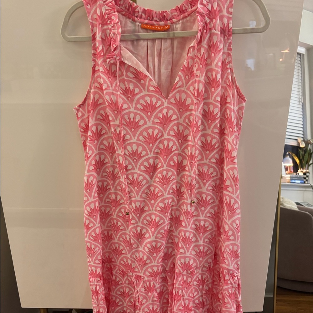 Oliphant Pink Patterned Mini Dress